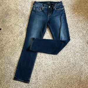Silver Zip Front Five Pocket Denim Jeans 31 New